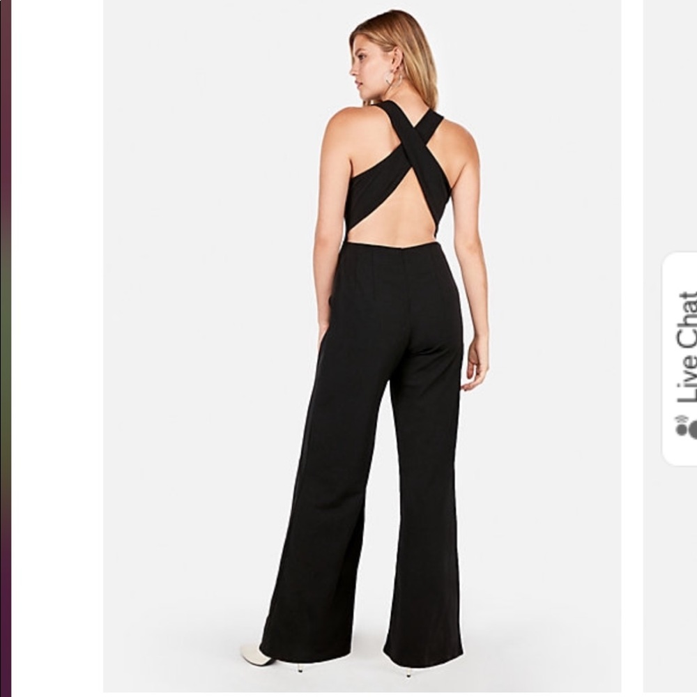 Cross Back Wide Leg Jumpsuit